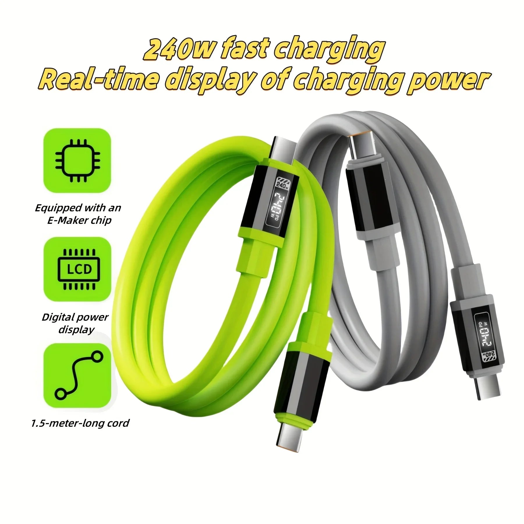 Nexora PowerView 240W Fast Charging Cable